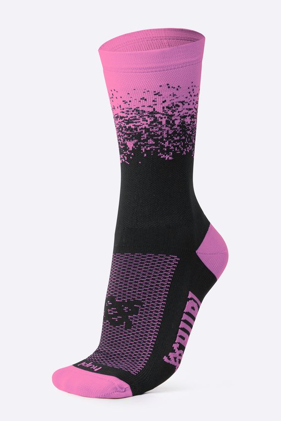 Meia HUPI Splash Preto e Rosa LT para Pés Menores