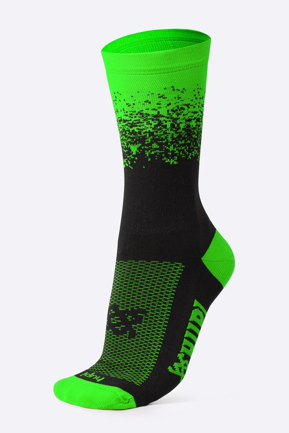 Meia HUPI Splash Preto/verde