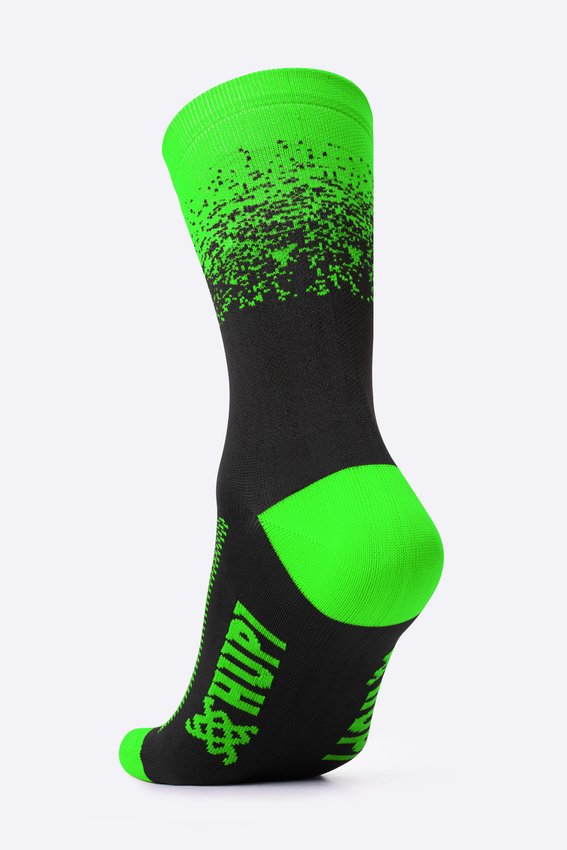 Meia HUPI Splash Preto/verde
