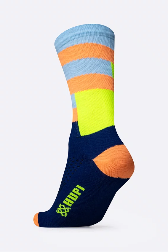Meia HUPI Split Azul e Laranja