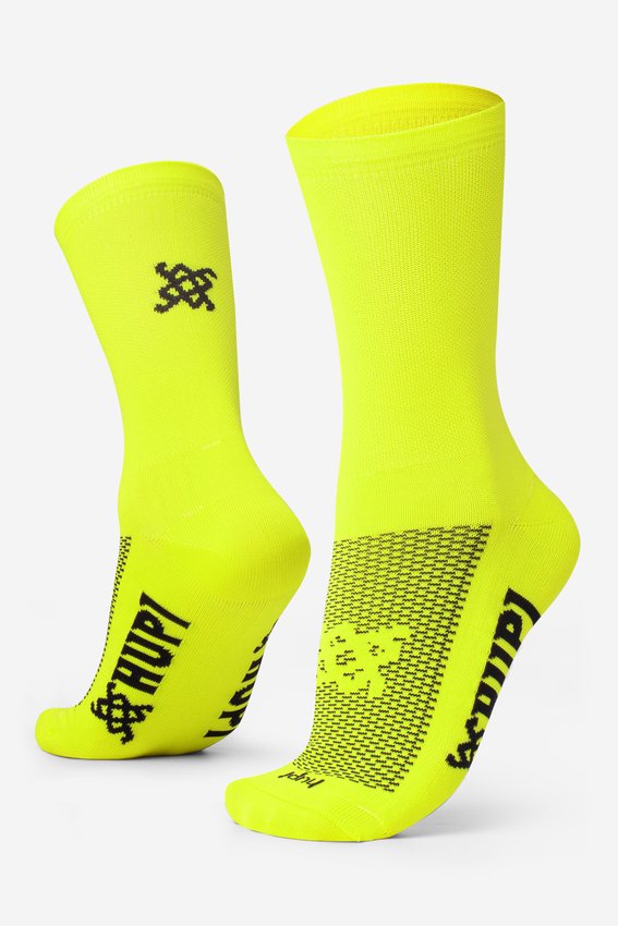 Meia HUPI Sport Amarelo Neon Liso
