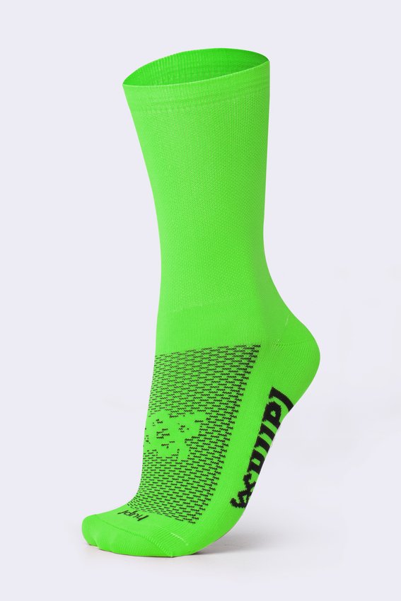 Meia HUPI Sport Verde Neon Liso