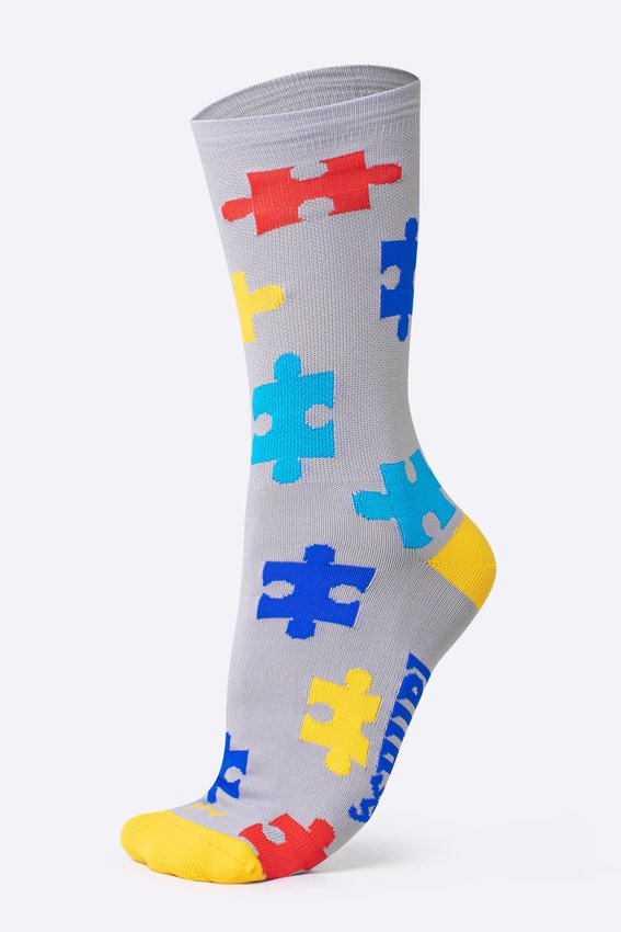 Meia HUPI Tea Autismo Cinza