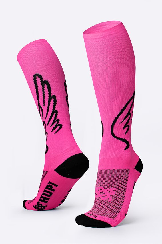 Meia Longa Asas Rosa HUPI  - 30 cm de Cano