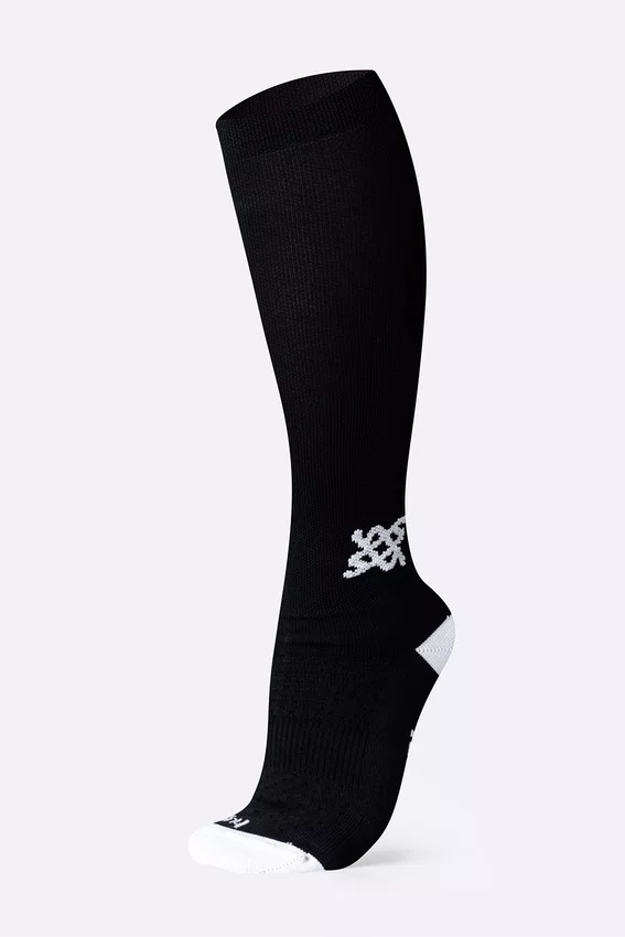 Meia Longa Preto Lisa HUPI - 30 cm de Cano