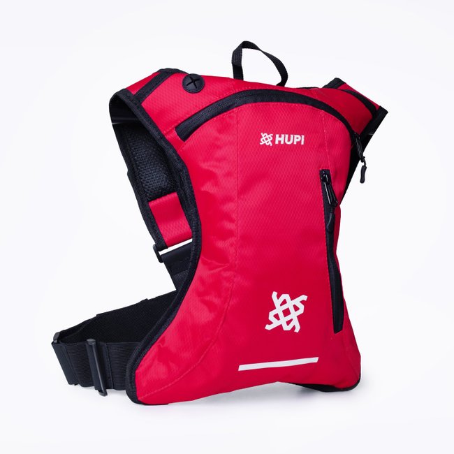 Mochila de Hidratação HUPI HUWE Lite Vermelho Neon com Refil