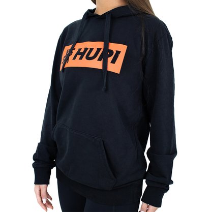 Moletom HUPI Strait Orange Preto