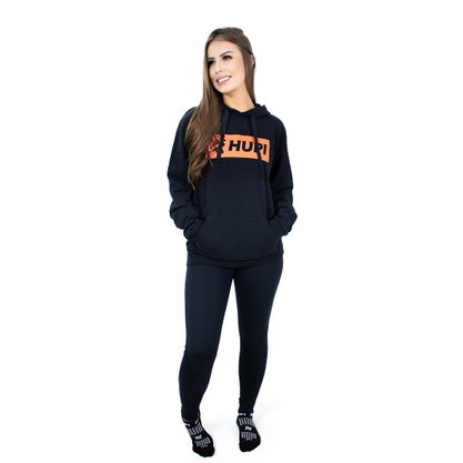 Moletom HUPI Strait Orange Preto