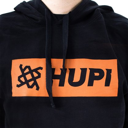 Moletom HUPI Strait Orange Preto