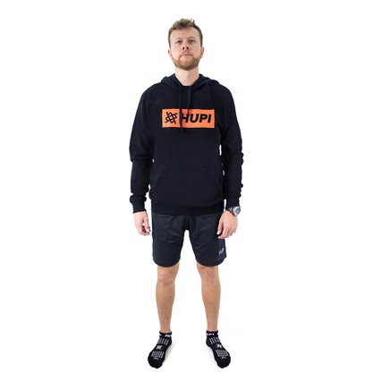 Moletom HUPI Strait Orange Preto