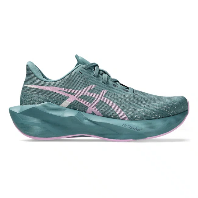 Tênis ASICS Novablast 6 Feminino Azul e Rosa