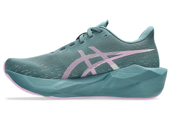 Tênis ASICS Novablast 6 Feminino Azul e Rosa