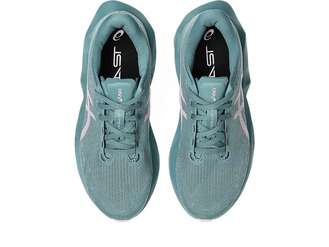 Tênis ASICS Novablast 6 Feminino Azul e Rosa