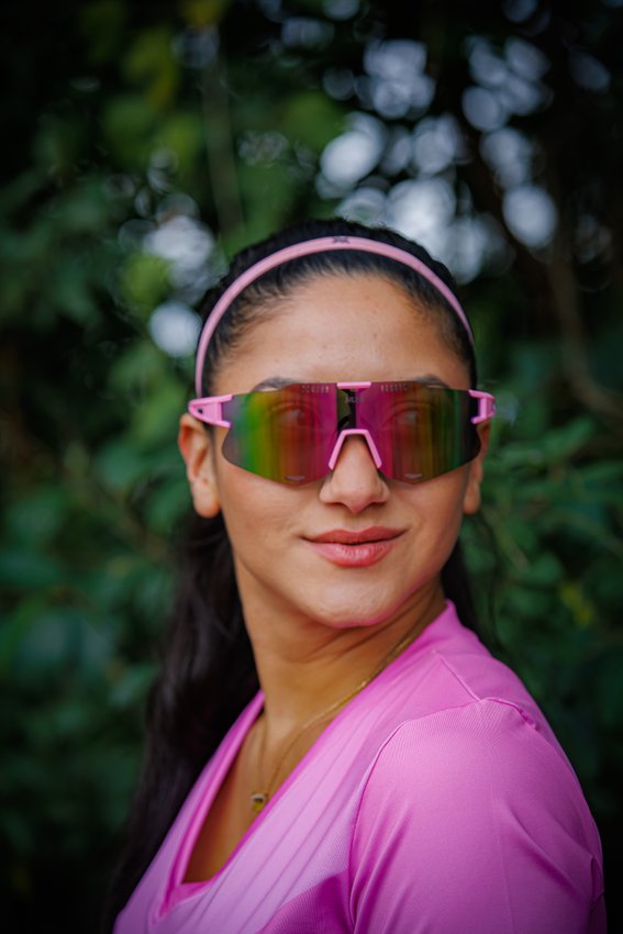 Óculos de Sol HUPI Bari Rosa - Lente Rosa Espelhado