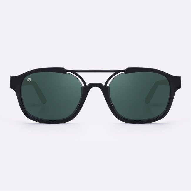 Óculos de Sol HUPI Berlin Preto com Lente Verde