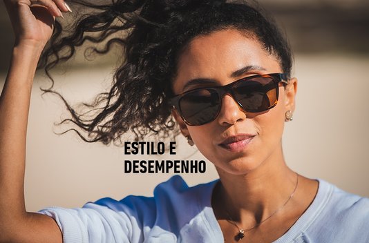 Óculos de Sol HUPI Brile Armação Tartaruga Lente Marrom