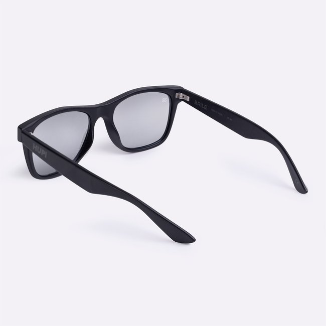 Óculos de Sol HUPI Brile Preto Fosco Lente Prata