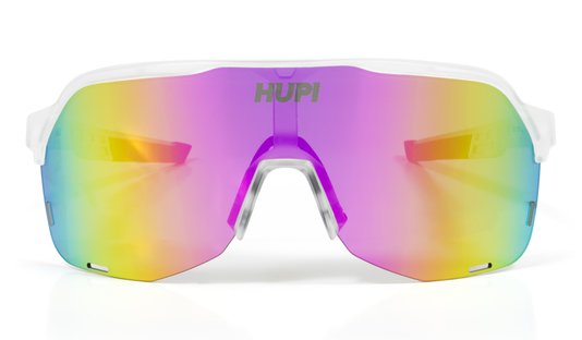 Óculos de Sol  HUPI Huez Cristal/Preto - Lente Rosa Espelhado