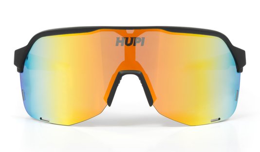 Óculos de Sol HUPI Huez Preto - Lente Dourado Espelhado