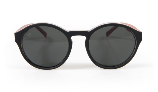 Óculos de Sol HUPI Kona Preto Fosco/Coral Lente Cinza