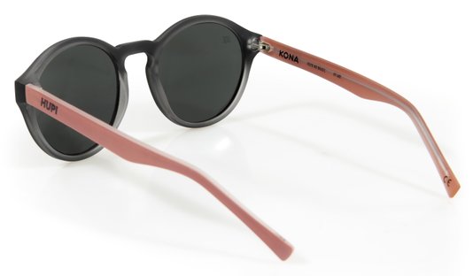 Óculos de Sol HUPI Kona Preto Fosco/Coral Lente Cinza