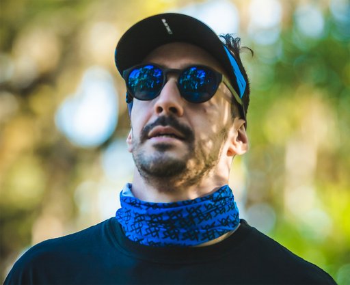 Óculos de Sol HUPI KONA Preto Fosco - Lente Azul Espelhado