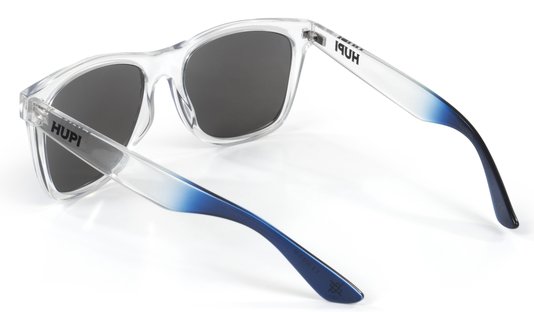 Óculos de Sol HUPI Luppa Armação Cristal/Azul Lente Azul Espelhado