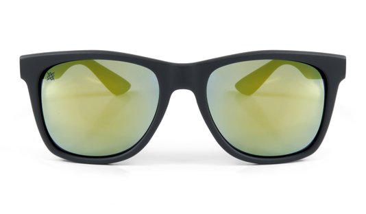 Óculos de Sol HUPI Luppa Armação Preto Fosco Lente Verde Espelhado