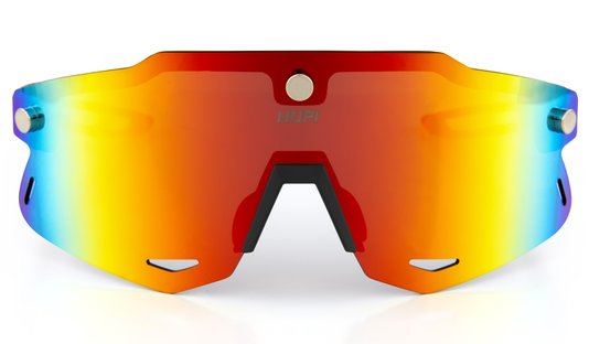 Óculos de Sol HUPI Magnetic Preto - Lente Vermelho Espelhado