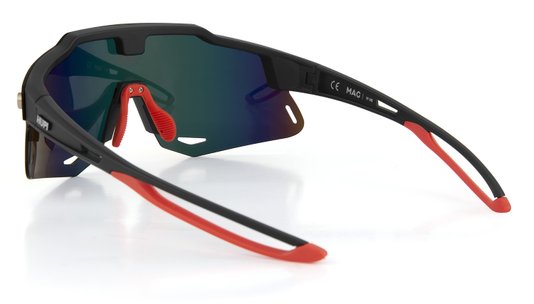 Óculos de Sol HUPI Magnetic Preto - Lente Vermelho Espelhado
