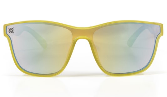 Óculos de Sol HUPI Major Amarelo - Lente Dourado Espelhado