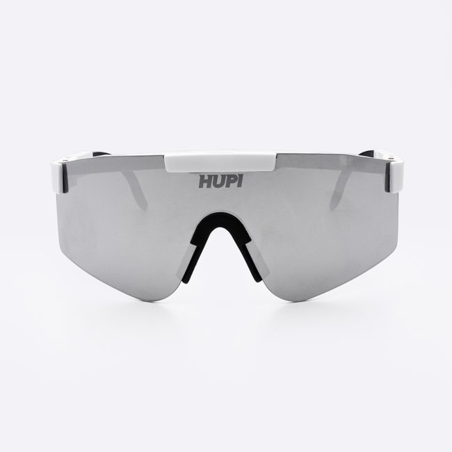 Óculos de Sol HUPI Maverick Branco - Lente Prata Espelhado