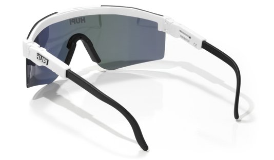 Óculos de Sol HUPI Maverick Branco/Preto - Lente Roxo Espelhado