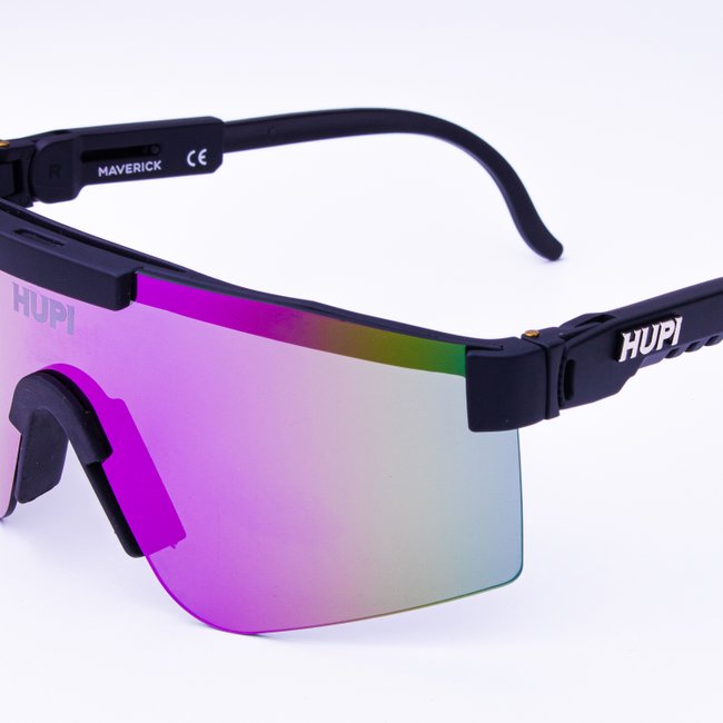 Óculos de Sol HUPI Maverick Preto - Lente Roxo