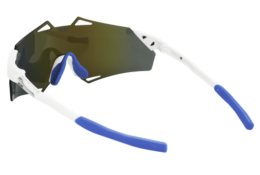 Óculos de Sol HUPI Noronha Branco e Azul - Lente Azul Espelhado