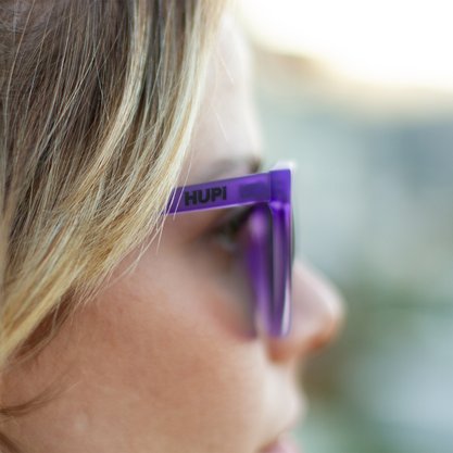 Óculos de Sol HUPI Paso Armação Lilás Escuro Lente Roxo Espelhado