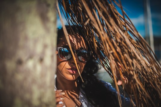 Óculos de Sol HUPI Paso Armação Preto Fosco Lente Verde Espelhado