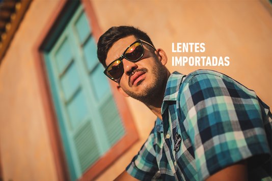 Óculos de Sol HUPI Paso Armação Preto Lente Vermelho Espelhado