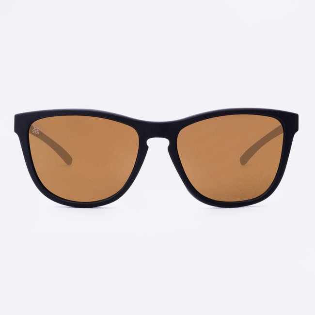 Óculos de Sol HUPI Paso Preto Fosco Lente Dourado