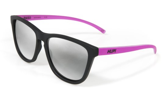 Óculos de Sol HUPI Paso Preto/Pink Lente Prata