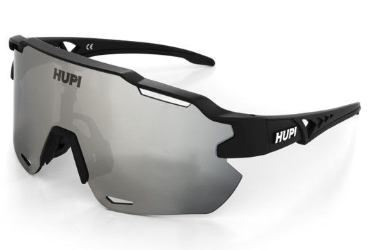 Óculos de Sol HUPI Quiriri Preto - Lente Prata Espelhado