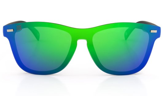 Óculos de Sol HUPI Seasons Armação Preto Lente Verde Espelhado