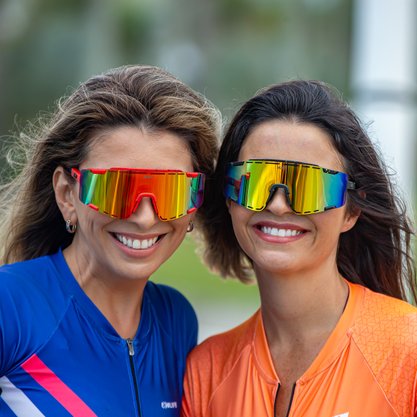 Óculos de Sol HUPI Vapor Preto e Amarelo - Lente Amarelo Espelhado