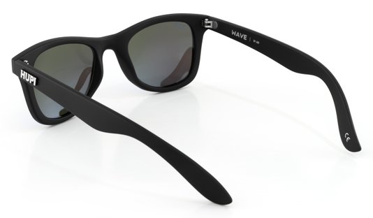 Óculos de Sol HUPI Wave Armação Preto Lente Dourado Espelhado