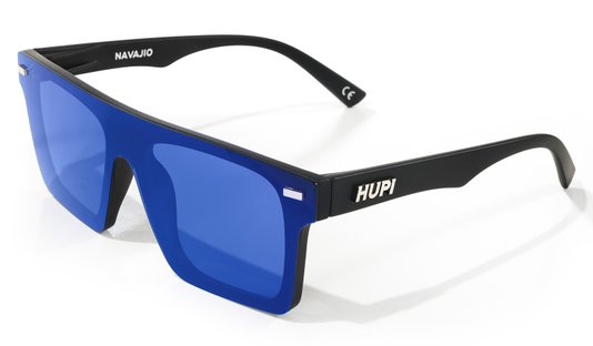 Óculos de Sol Navajio HUPI Preto - Lente Azul Espelhado