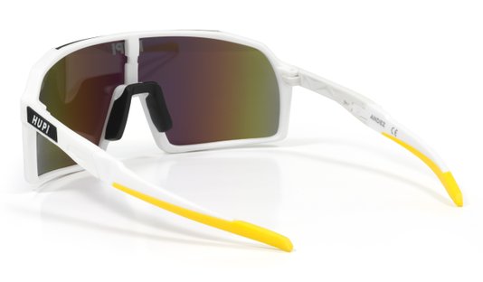 Óculos de Sol  HUPI Andez Branco/Amarelo - Lente Amarelo Espelhado