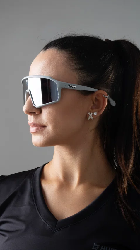 Óculos de Sol HUPI Edge Cinza Lente Prata Espelhado