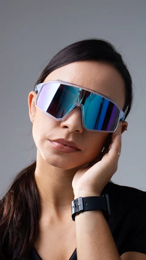 Óculos de Sol HUPI Edge Cristal Lente Azul Espelhado