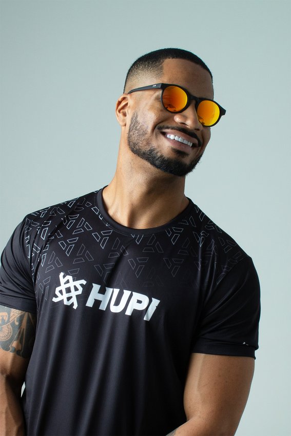 Óculos de Sol HUPI Fly Preto - Lente Dourada Espelhada
