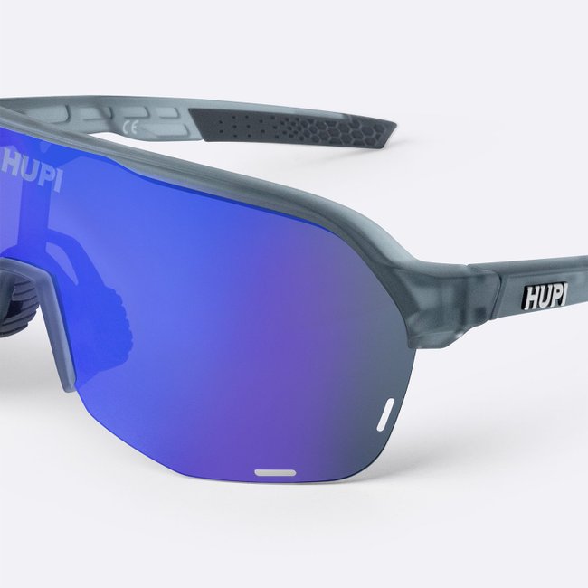 Óculos de Sol HUPI Huez Cinza - Lente Azul Espelhado